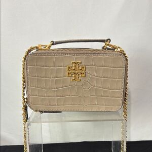 Tory Burch Elk Britten Croc Cross Body Bag